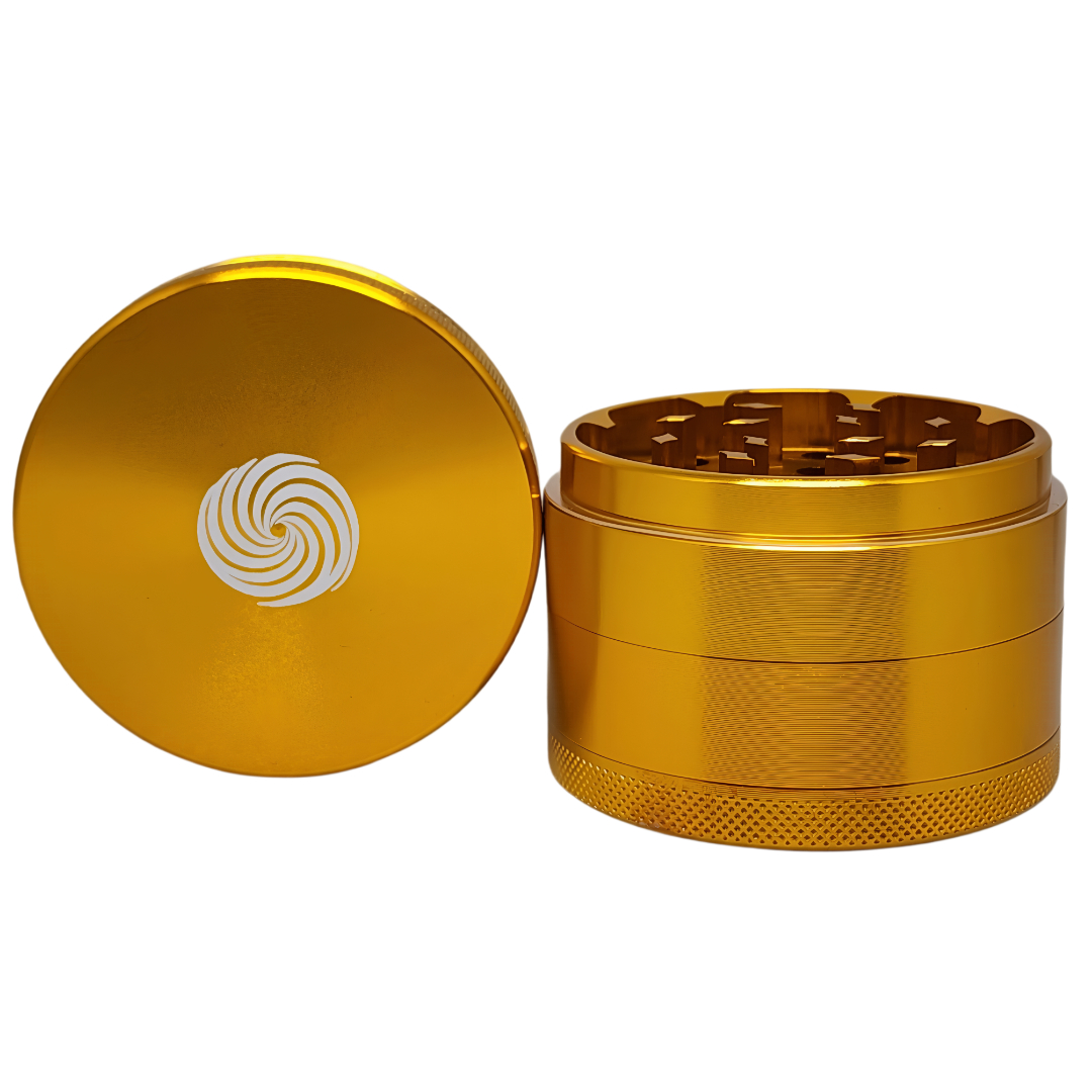 Origin Omni - High Quality Aluminum Herb Grinder with Screen - 4 Parts - 2.5 Inch - side view 2