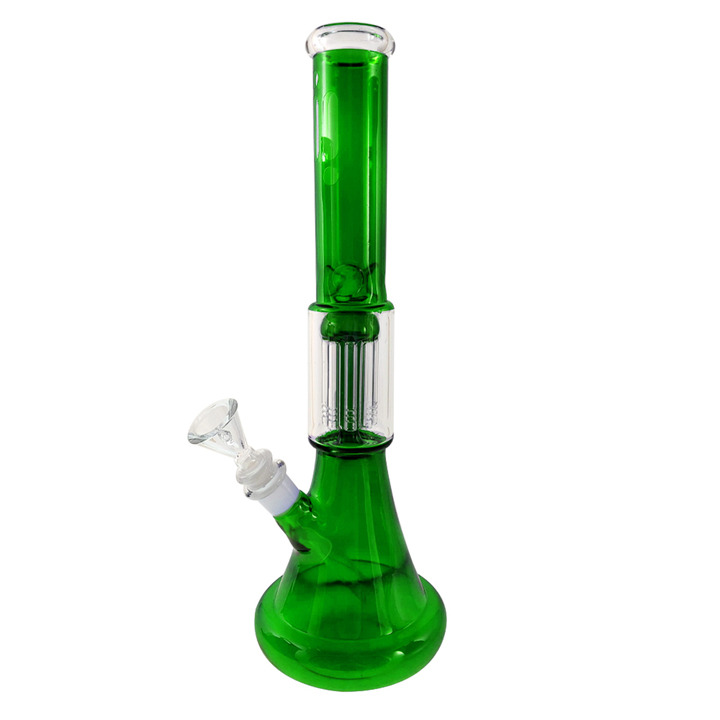 14 Inch Infyniti Glass Full Color Beaker Bong with Lip Base