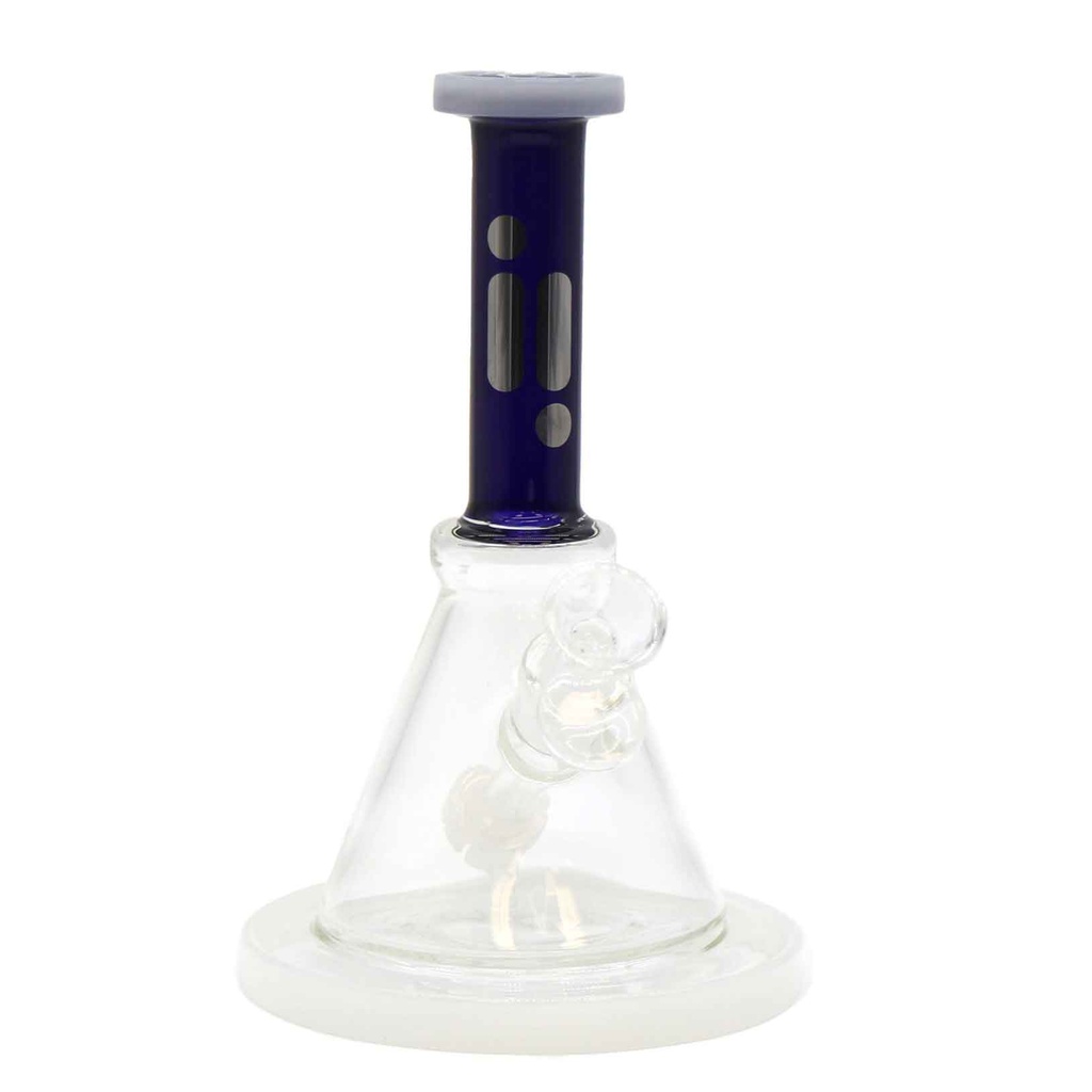 10 Inch Infyniti Mini Beaker Style Glass Bong with Fixed Showerhead Perc and Large Base