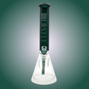 16 Inch 7mm Beaker Bong with Color Top and Thick Base from Castle Glass - Teal