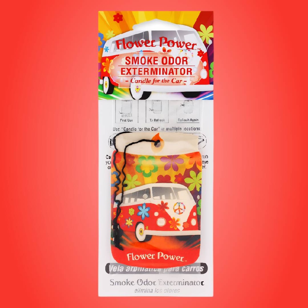 Flower Power Smoke Odor Exterminator Car Freshener