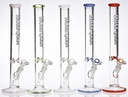 Hoss Glass 18 Inch 7 mm Straight Tube Bong with Color Accent H130