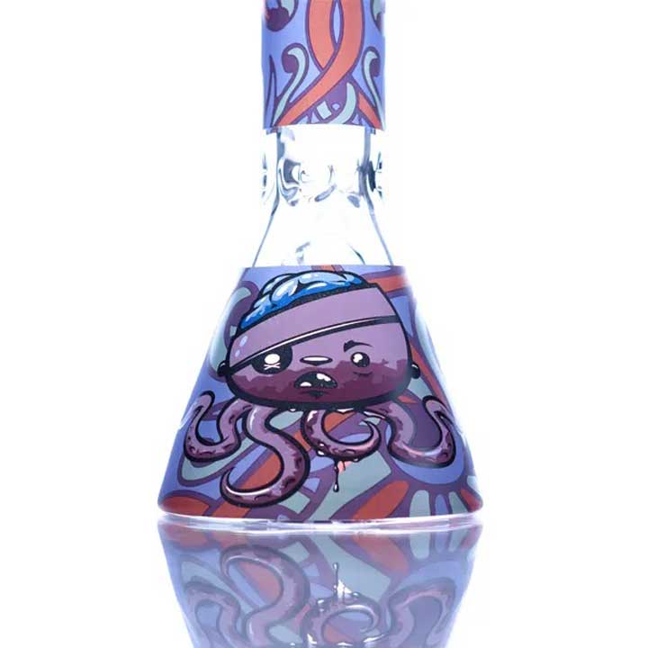 16 Inch 9mm Octopus Beaker Bong with Thick Base from Castle Glass