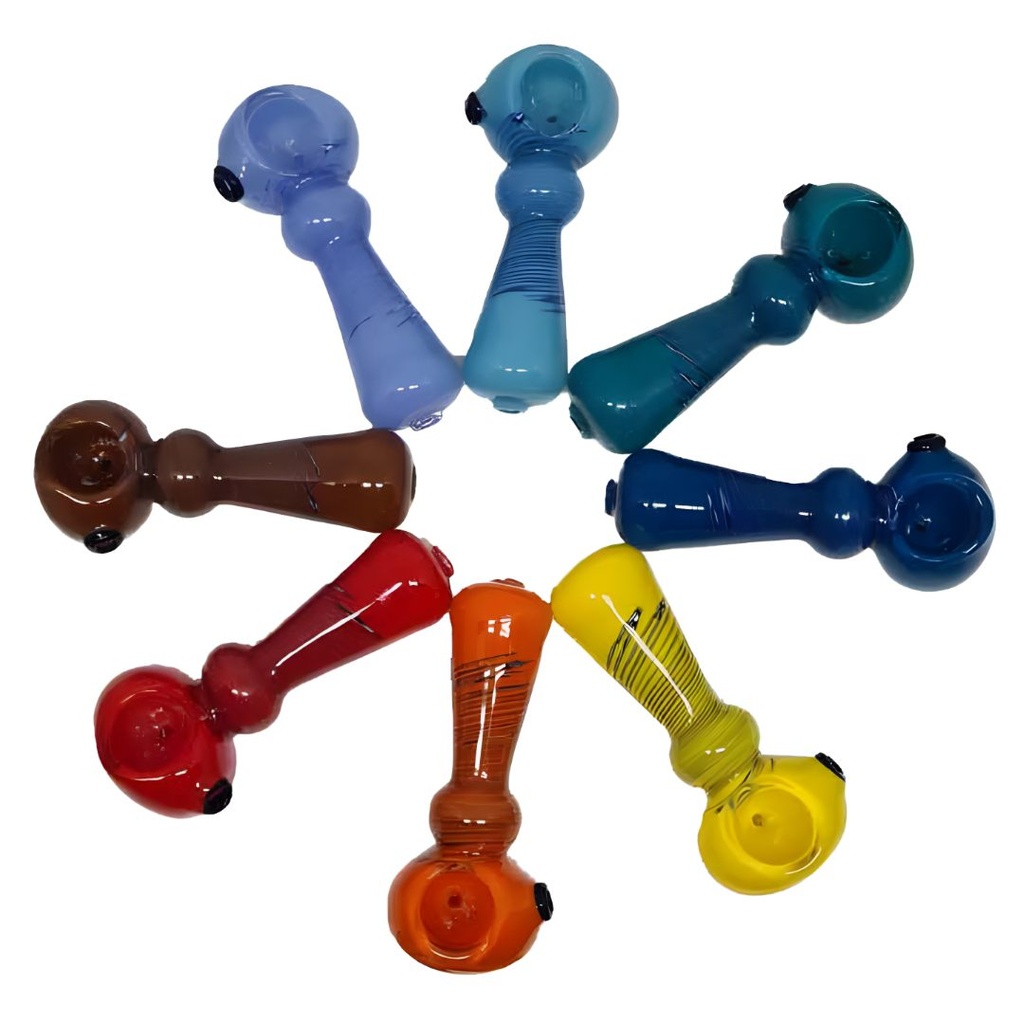 Lollipop Soft Glass Handpipe with spiral-all