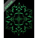 MUKUT MANDALA UV + Glow in Dark Psychedelic Men's T-Shirt