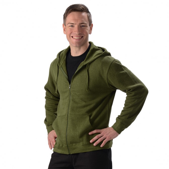 Men's Hemp Zip Hooded Jacket with Pockets from Eco-Essentials