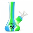 LIT SILICONE 5 Inch Silicone Mini Bong with Glass Bowl