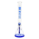 18 Inch 9mm Beaker Bong with Color Accents with Ultra Thick Base from Castle Glass