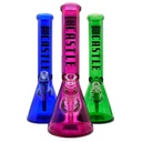 14 Inch 7mm Full Color Electroplated Beaker Bong with Thick Base from Castle Glass - all