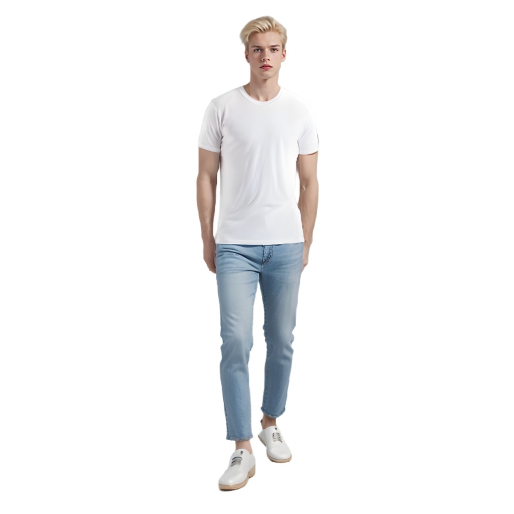 Slim Fit Ultra Soft Organic Bamboo T-Shirt from Sanctum Fashion - White