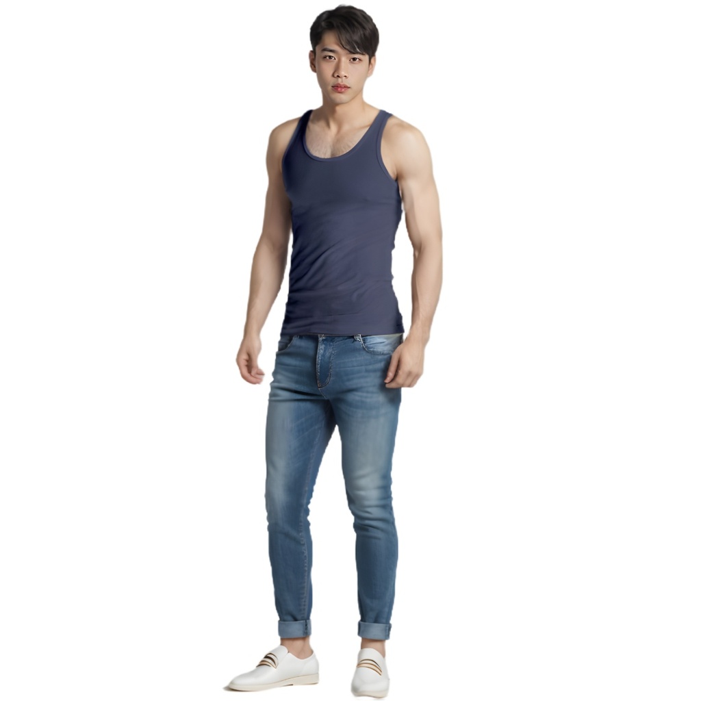 Slick Organic Bamboo Unisex Tank Top from Sanctum Fashion - Eco-Friendly & Ultra-Soft - Midnight Blue