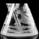 Castle Glassworks Koi Fish 16" Laser Etched Beaker Bong - 9mm Thick Borosilicate Glass - Base 1