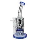 WENEED Dark Matter Honeycomb Percolator Water Pipe - Premium Borosilicate Glass - 8.5 Inch - Blue