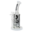 WENEED Dark Matter Honeycomb Percolator Water Pipe - Premium Borosilicate Glass - 8.5 Inch - White