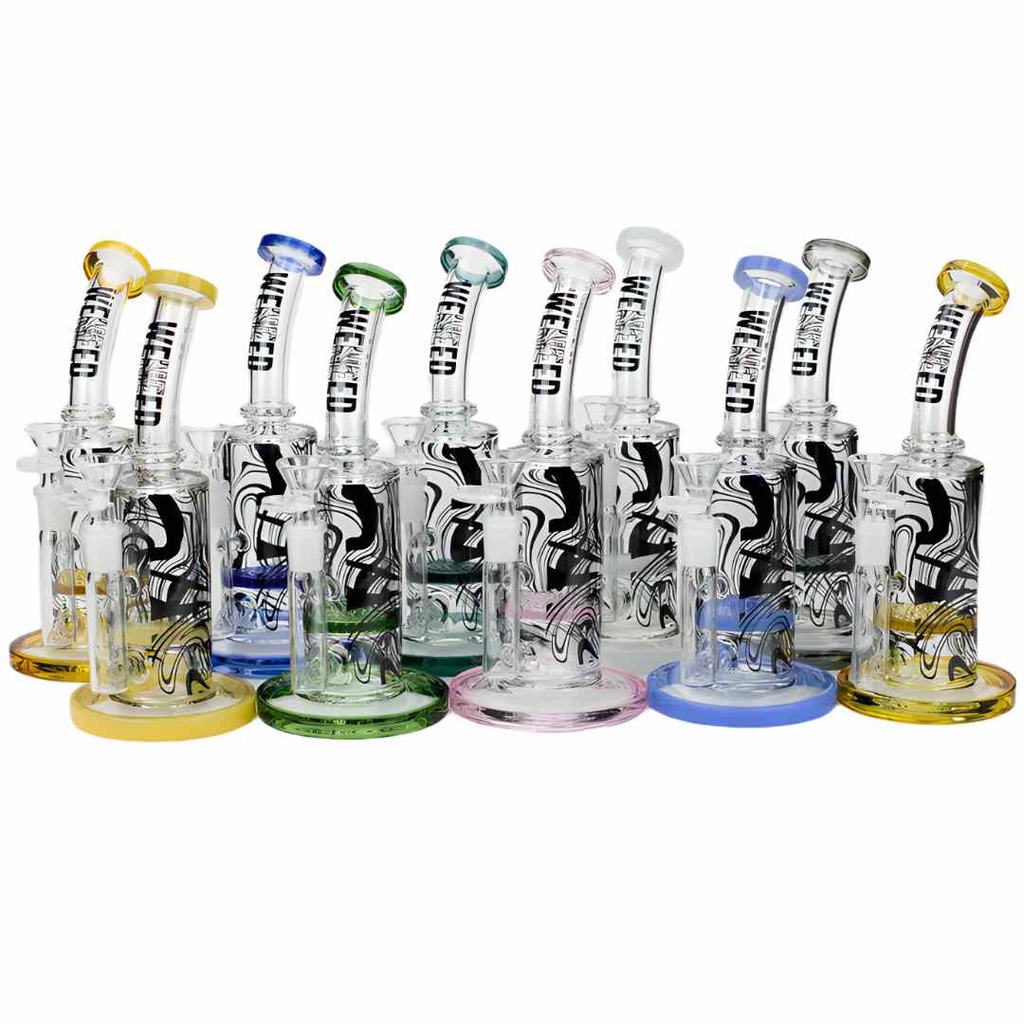 WENEED Dark Matter Honeycomb Percolator Water Pipe - Premium Borosilicate Glass - 8.5 Inch - Group