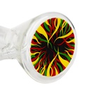 8 Inch DANK Mini Beaker Bong with Angle and Rasta Color