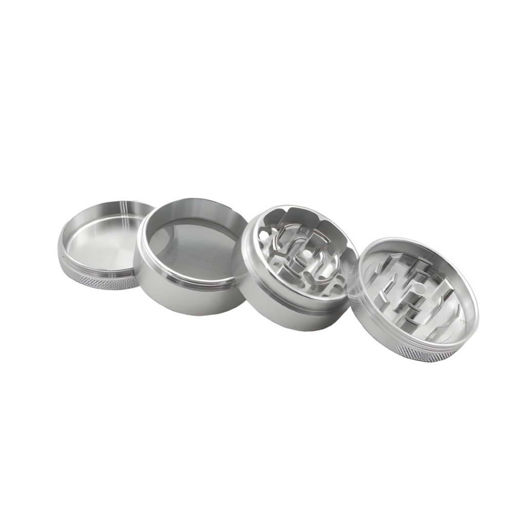 Premium HAMMERCRAFT Bullseye 4-Piece Grinder - 2.2" Aluminum Herb Grinder - open