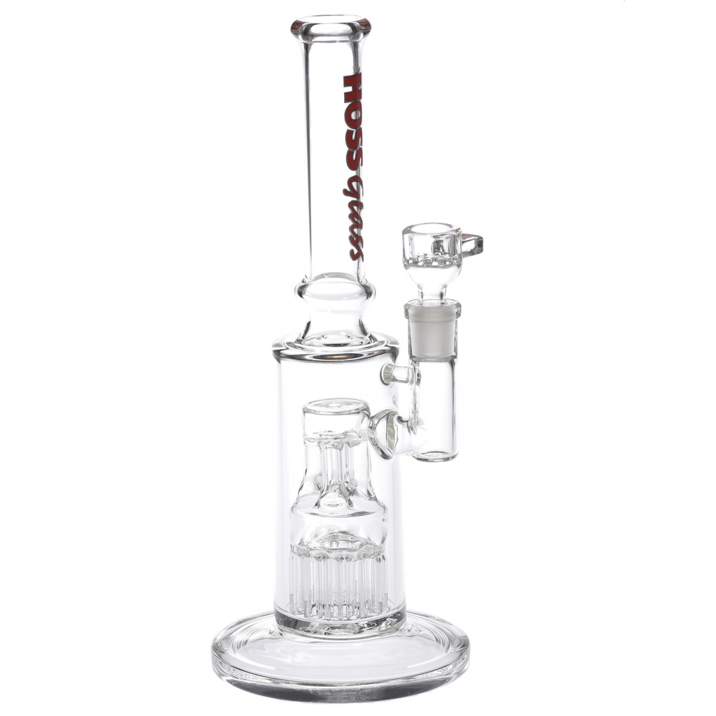 Hoss Glass 12 Inch 4-Arm to 12-Arm Stemless Bubbler with Slim Tube H115