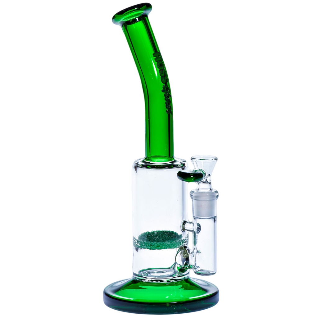 Mini 9 Inch Frit Disk Percolator Waterpipe from Hoss Glass H109