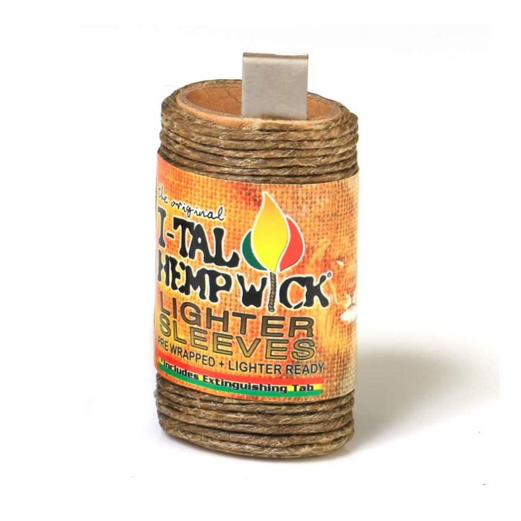 Manche d'allumeur I-Tal Hemp Wick - 20 pieds de mèche en chanvre biologique et cire d'abeille