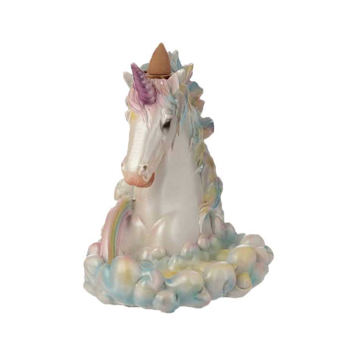 Backflow Incense Holder -- Rainbow Unicorn