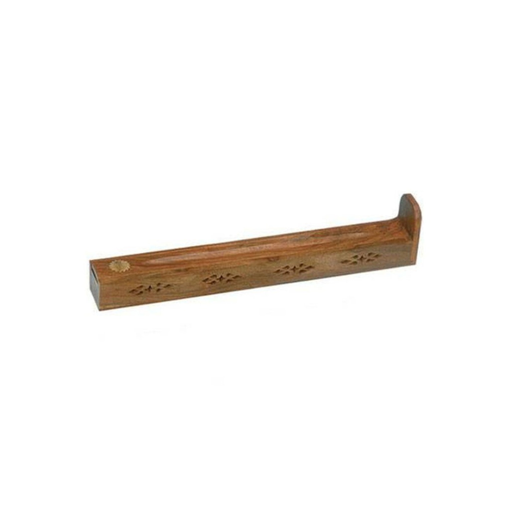 Box Wooden Coffin Incense Holder with Inlay -- Sun