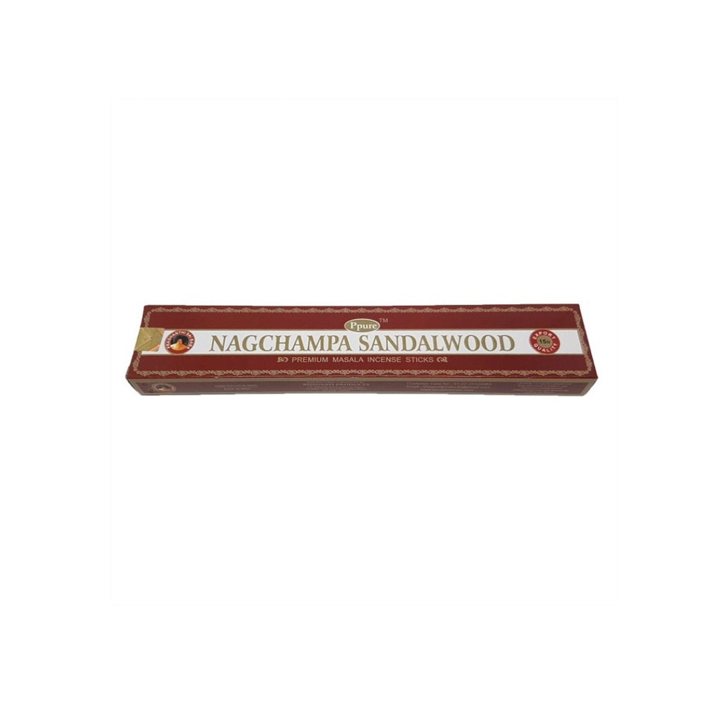 Paquet de b tonnets d'encens Sandalwood Sai Baba Nag Champa de 15g