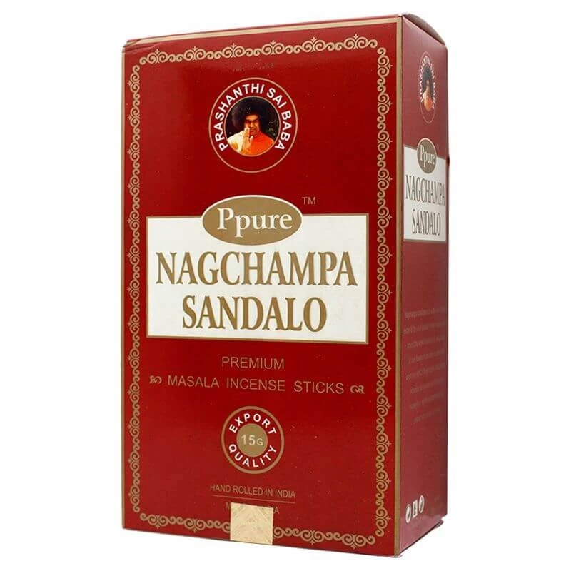 B tons d'encens Nag Champa au bois de santal 15g - Boîte de 12 paquets