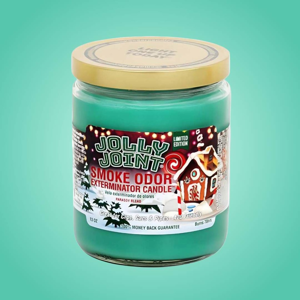 Jolly Joint - Smoke Odor Exterminator Candle - 13 oz Limited Edition Holiday Scent