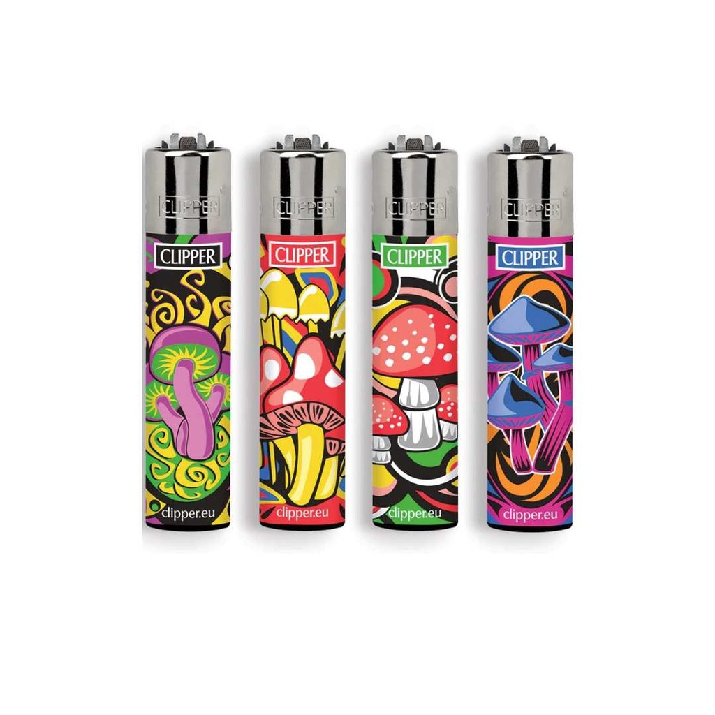 Clipper Refillable Lighter - Psychedelic Mushrooms Series