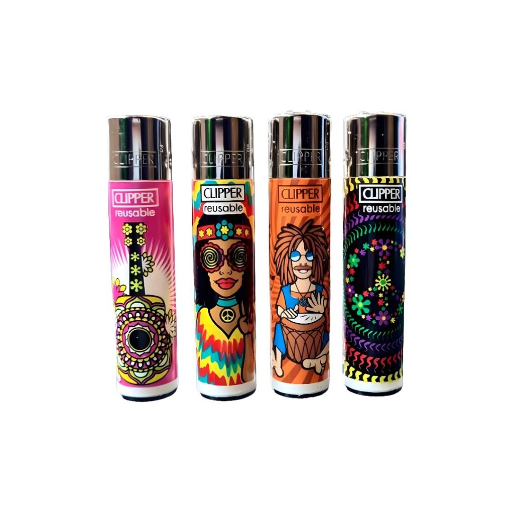 Briquet Rechargeable Clipper - Série Rassemblement Hippie