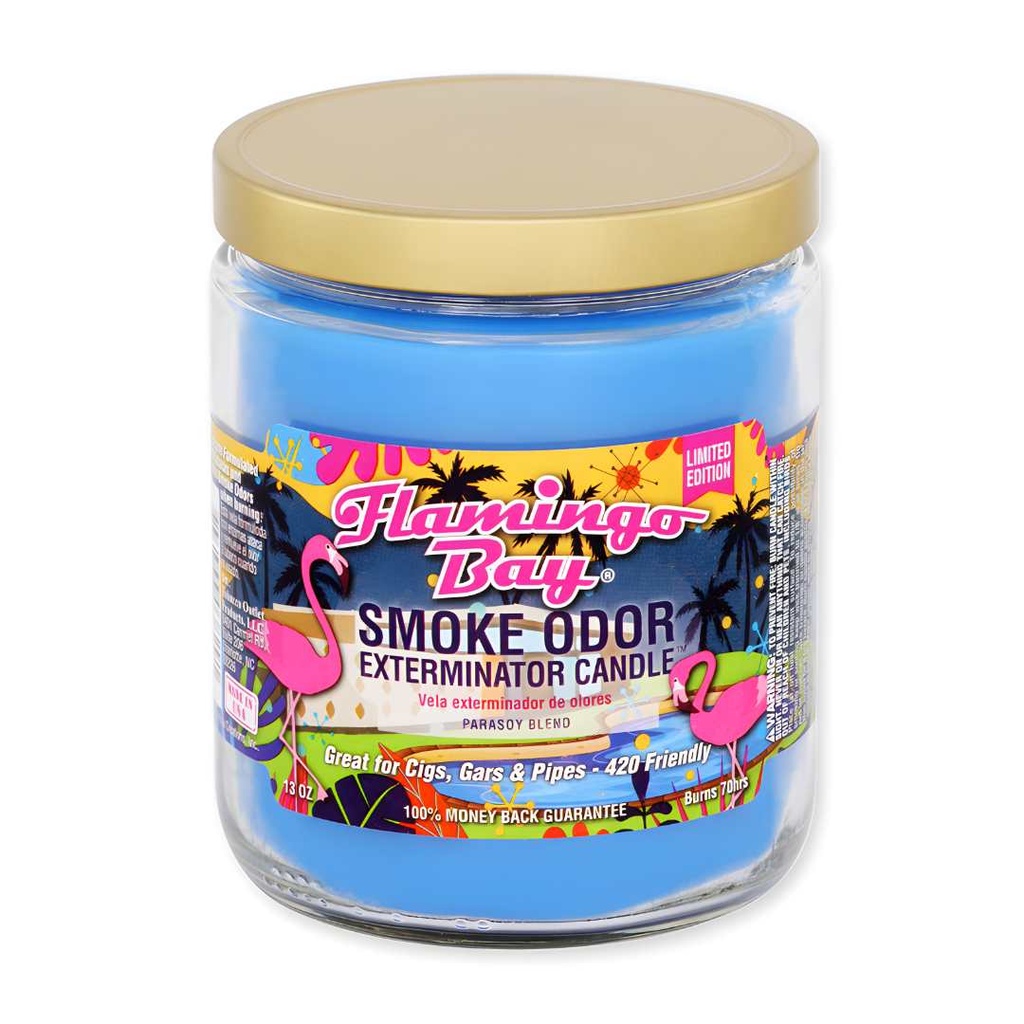 Vela Eliminadora de Olor a Humo Flamingo Bay - Edición Limitada Sueño de California de 13 oz