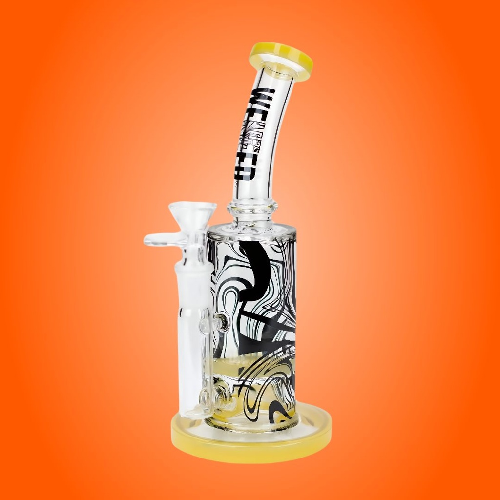 Pipa de Agua WENEED Dark Matter con Percolador de Panal - Vidrio Borosilicato Premium - 8.5 Pulgadas