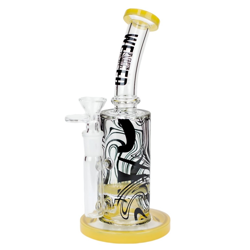 Pipe à Eau WENEED® Dark Matter avec Percolateur Honeycomb - Verre Borosilicate Premium - 8.5 Pouces