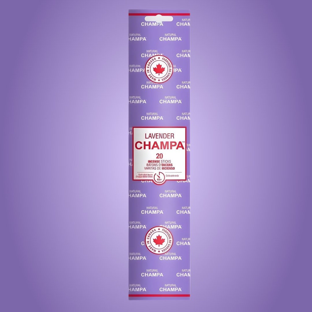 Lavender Champa 11-Inch Incense Sticks – Soothing Aroma Pack of 20