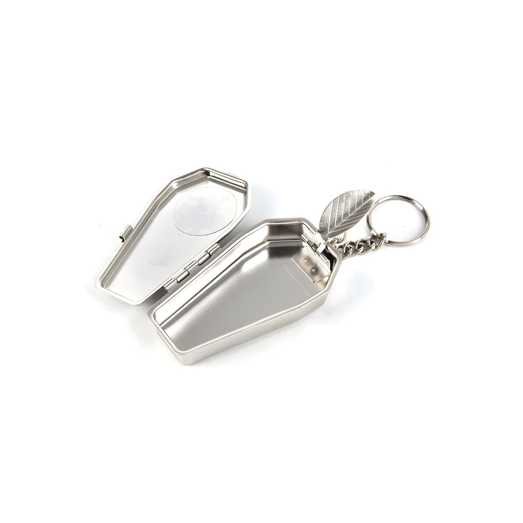 Compact Mini Coffin Keychain Ashtray – Sleek Portable Ash Solution - Convenient for On-the-Go Use