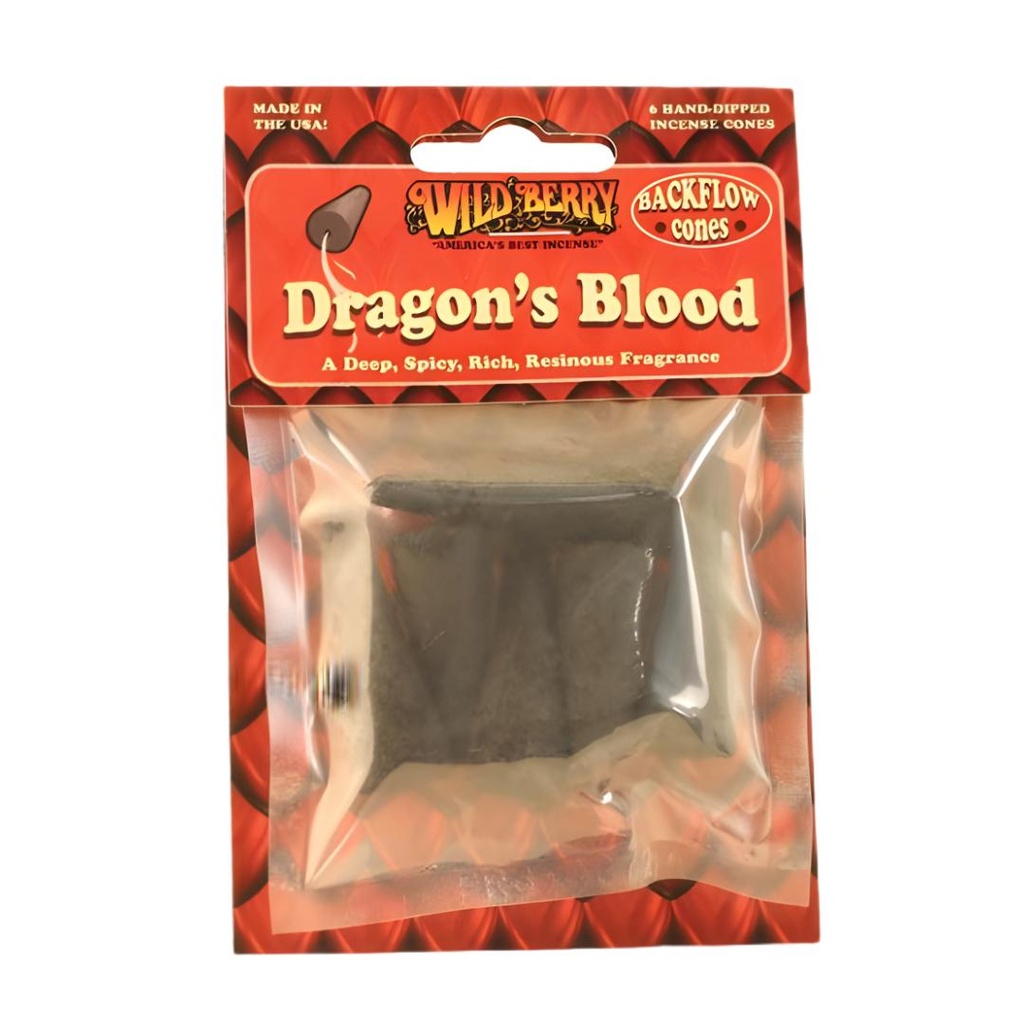 Wildberry Backflow Incense Cones - Parfum Sang de Dragon - Pack de Six pour une Majesté Aromatique