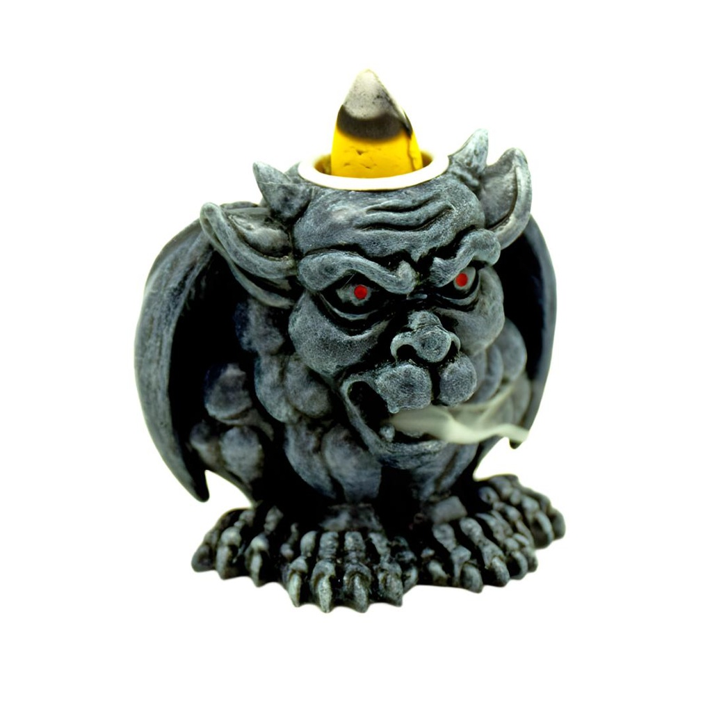 Guardian Gargoyle Backflow Incense Burner - Gothic Waterfall Effect