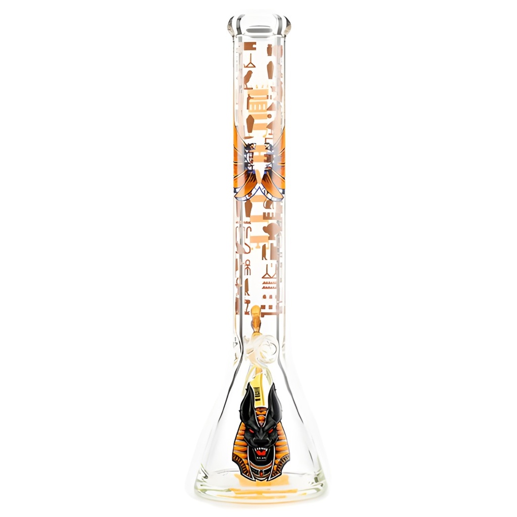 Castle Glassworks Anubis 18" Bong Beaker en Verre Épais - 9mm Robuste