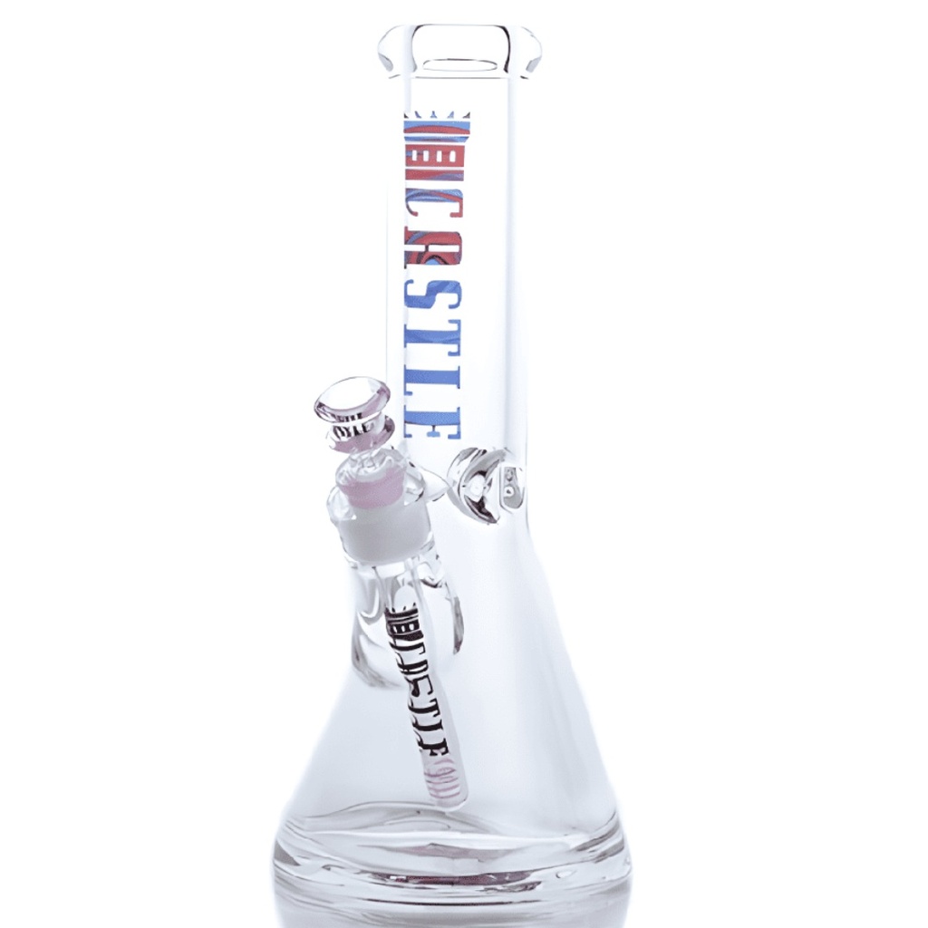 La Espiral de Castle Glassworks - Bong Beaker de 12 Pulgadas con Vidrio de 9mm de Grosor y Diseño Espiral