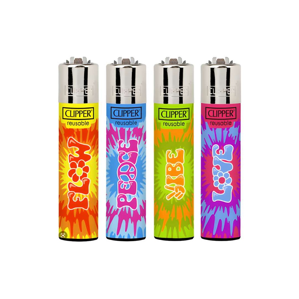 Clipper Tie Dye Expressions Lighters – Groove with Every Spark