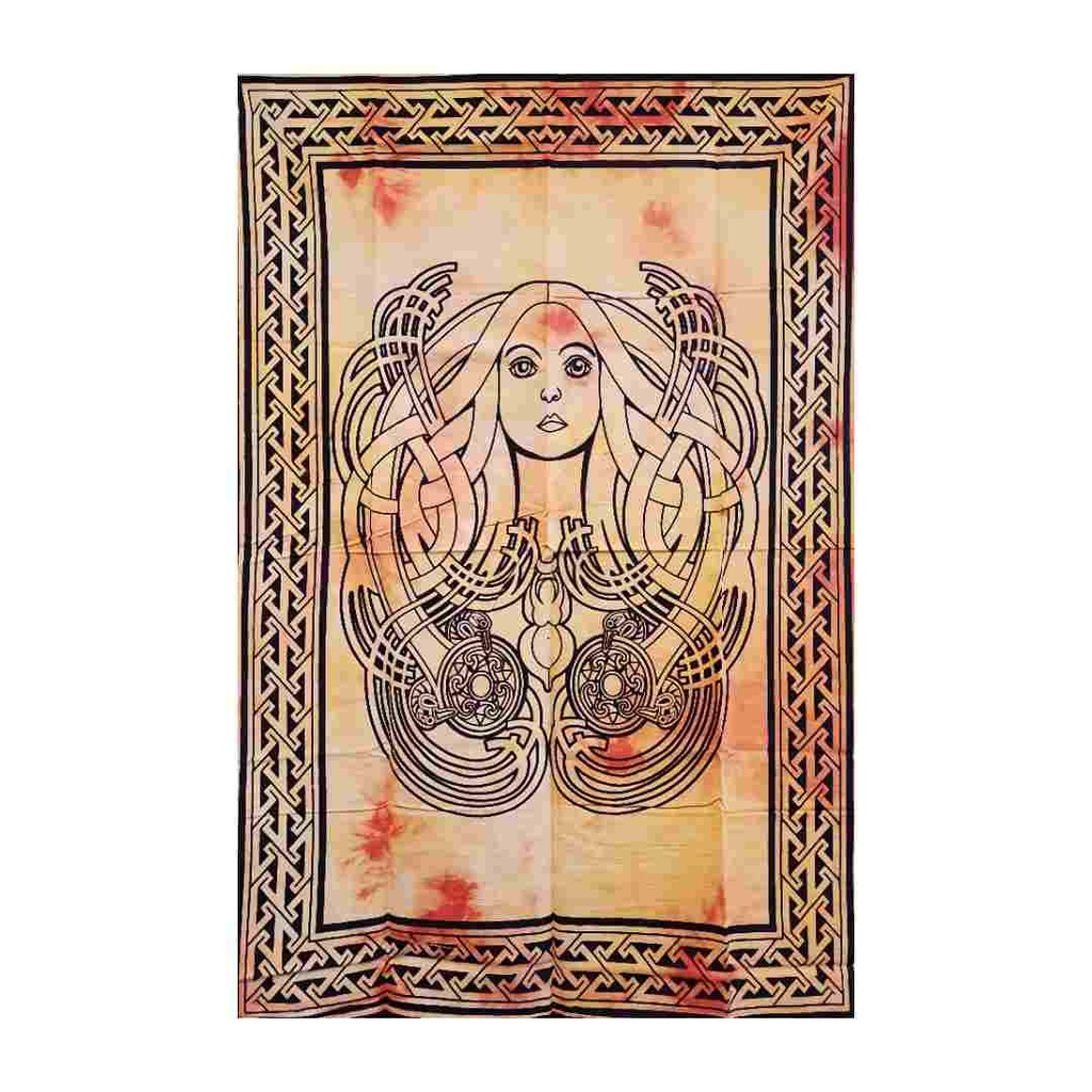 Tapiz de Dama Ángel Celta | Arte Celta y Espiritual | 30x40 Pulgadas