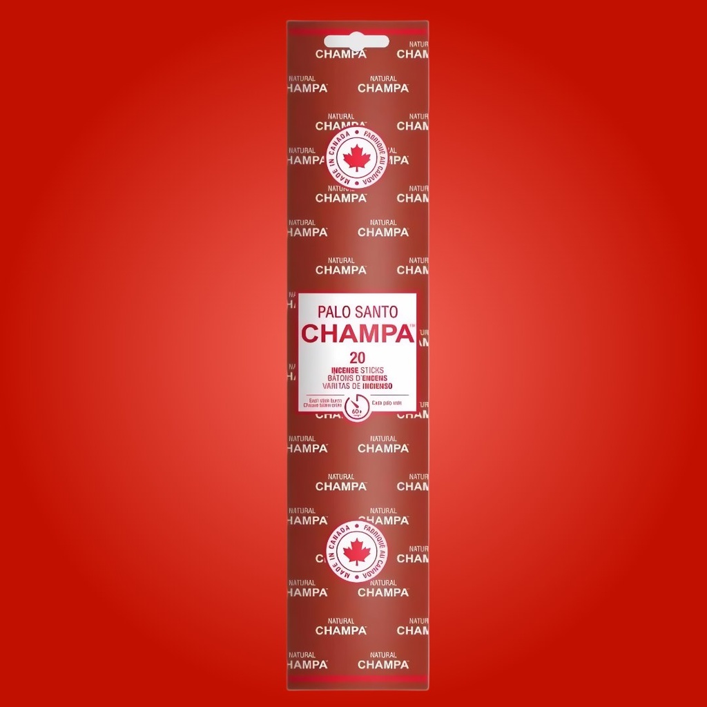 Varillas de Incienso Palo Santo Champa de 11 Pulgadas | Paquete de 20 | Aromas Naturales