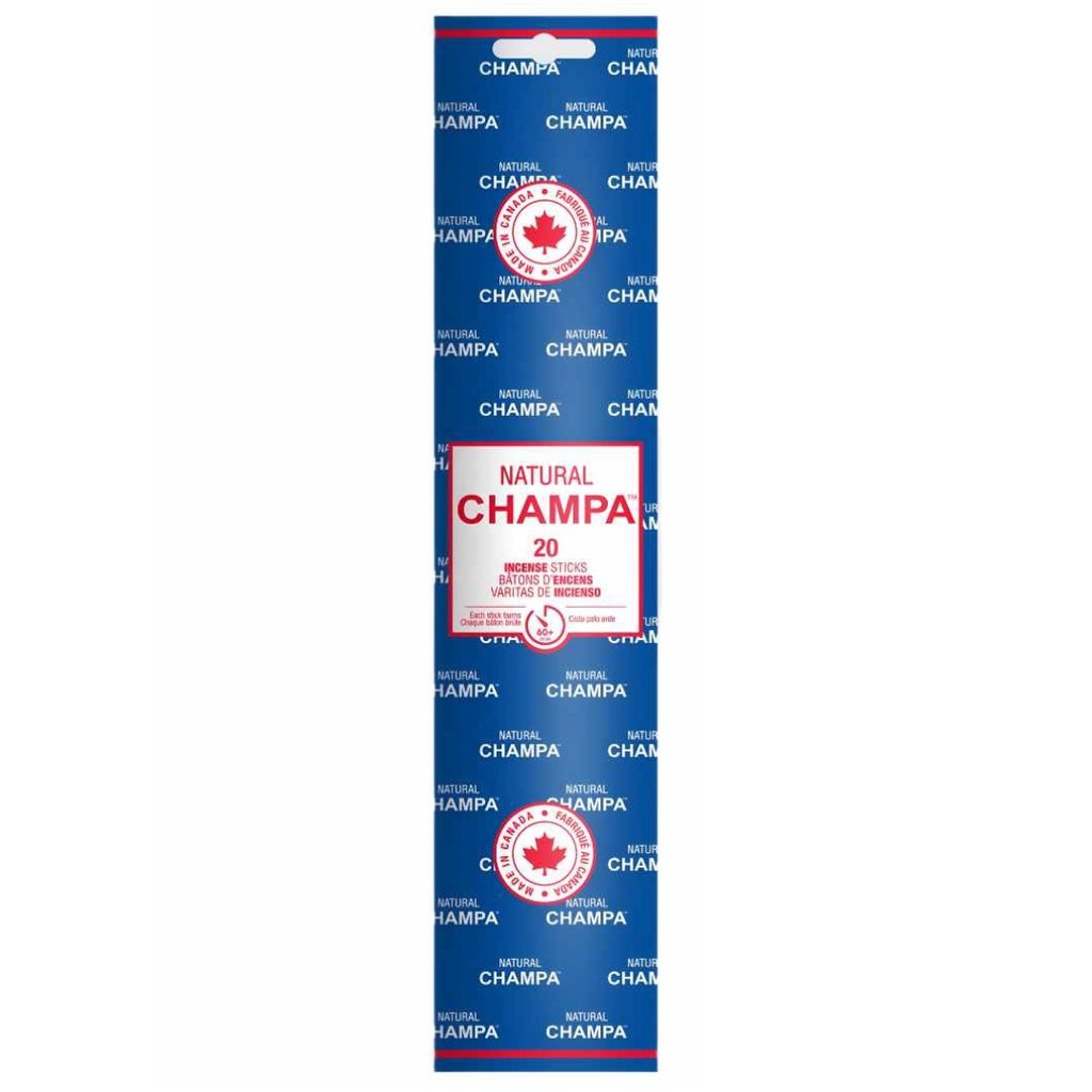 Natural Champa 11 Inch Incense Sticks | Pack of 20 | Classic Floral Aroma