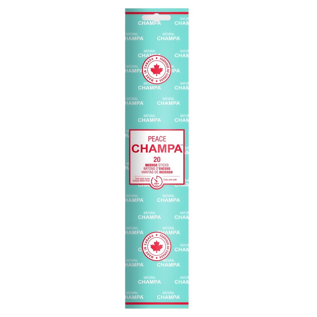 Peace Champa 11 Inch Incense Sticks | Pack of 20 | Soothing Aromatic Experience