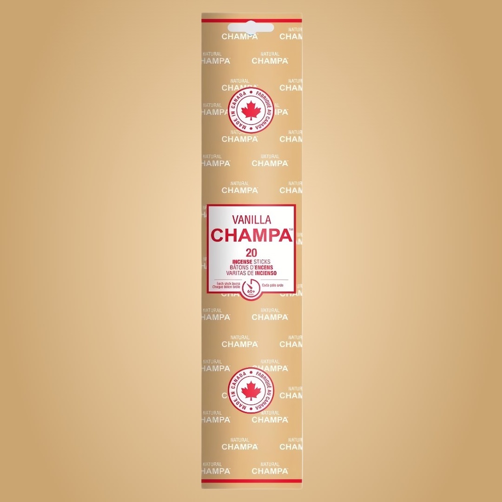 Vanilla Champa 11 Inch Incense Sticks | Pack of 20 | Sweet & Floral Aroma