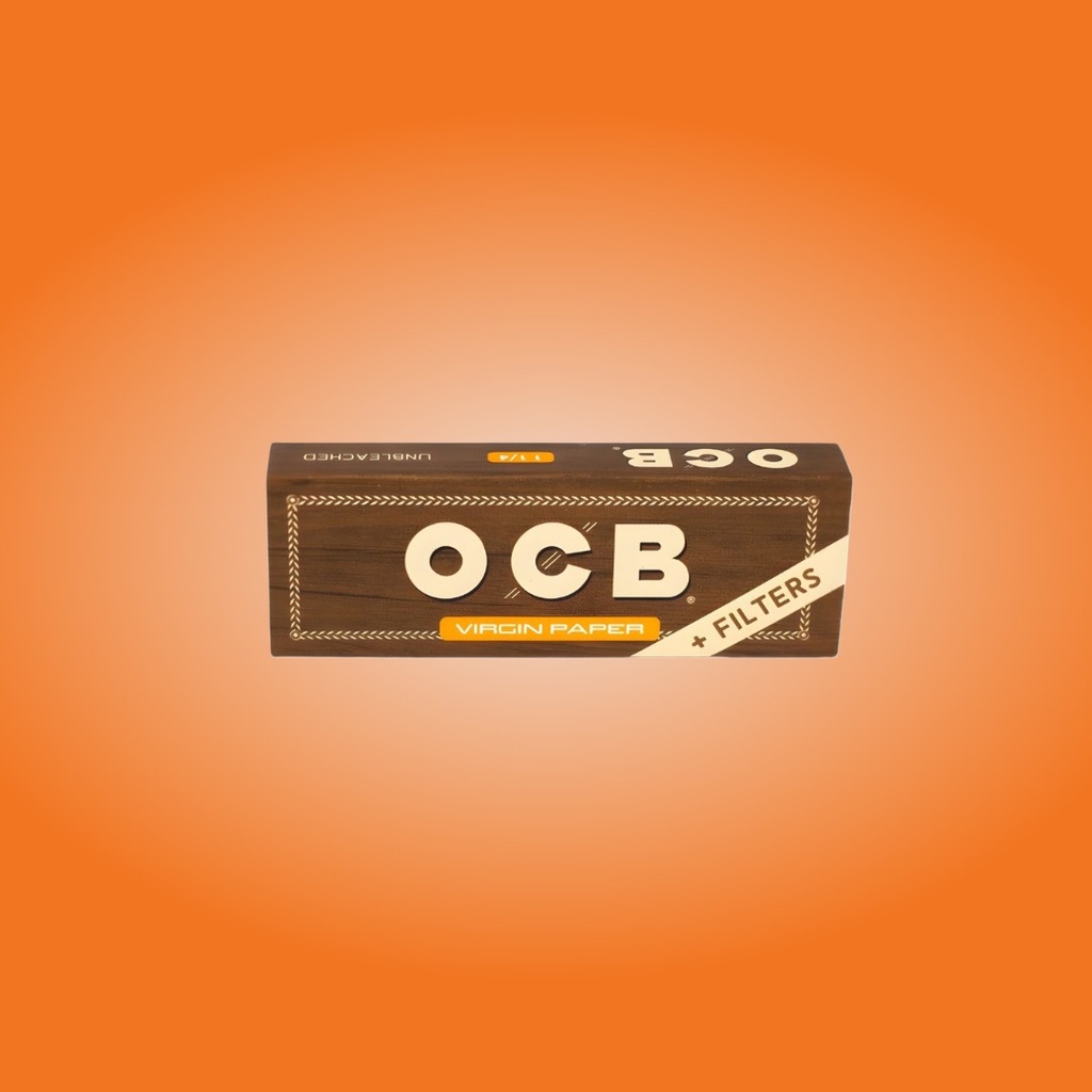 OCB Unbleached 1 1/4 Rolling Papers with Tips - Natural Smoking Experience