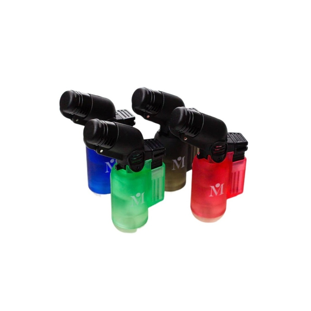 Mini Super Lite Refillable Torch Lighter - Easy Grip - Flip Cap