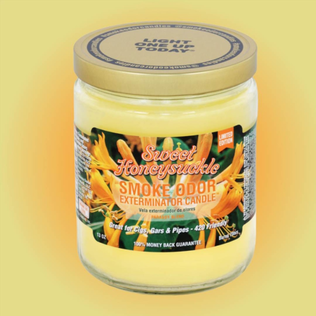 Sweet Honeysuckle Smoke Odor Exterminator Candle - Limited Edition 13 oz