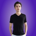 Classy Slim Fit Organic Bamboo V-Neck T-Shirt from Sanctum Fashion